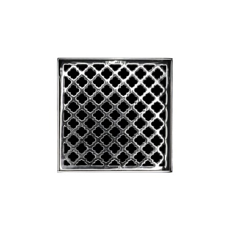 Infinity Drain 5"x5"Strainer W/ Moor Pattern DecPlate and 2"Throat-PS for MD 5 M_5_PS